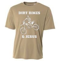 Funny Jesus Christ Dirtbike Motorcross Motocross Dirt Bike Cooling Performance Crew T-Shirt