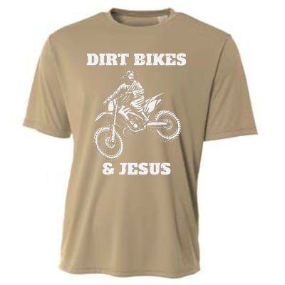 Funny Jesus Christ Dirtbike Motorcross Motocross Dirt Bike Cooling Performance Crew T-Shirt