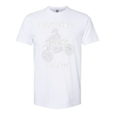 Funny Jesus Christ Dirtbike Motorcross Motocross Dirt Bike Softstyle CVC T-Shirt