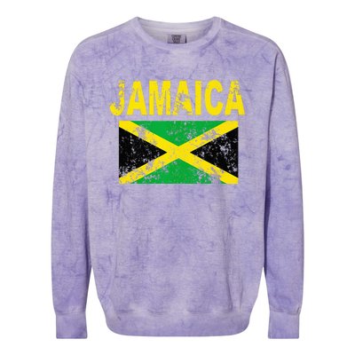 Flag Jamaica Cool Jamaican Flags Women Gift Colorblast Crewneck Sweatshirt