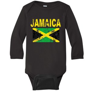 Flag Jamaica Cool Jamaican Flags Women Gift Baby Long Sleeve Bodysuit