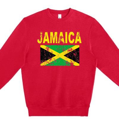 Flag Jamaica Cool Jamaican Flags Women Gift Premium Crewneck Sweatshirt