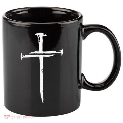 Funny Jesus Cross Three Nails Christian Vintage Gift 11oz C Handle Ceramic Mug