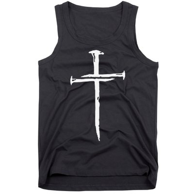 Funny Jesus Cross Three Nails Christian Vintage Gift Tank Top