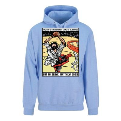 Funny Jesus Christian Playing Basketball Gift For Boy Unisex Surf Hoodie