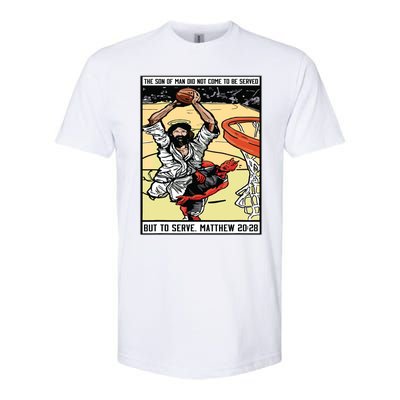 Funny Jesus Christian Playing Basketball Gift For Boy Softstyle® CVC T-Shirt