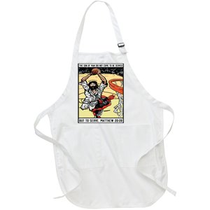 Funny Jesus Christian Playing Basketball Gift For Boy Full-Length Apron With Pockets