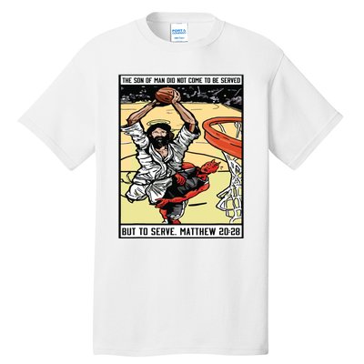 Funny Jesus Christian Playing Basketball Gift For Boy Tall T-Shirt