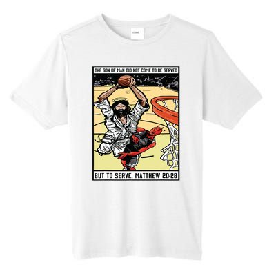 Funny Jesus Christian Playing Basketball Gift For Boy Tall Fusion ChromaSoft Performance T-Shirt