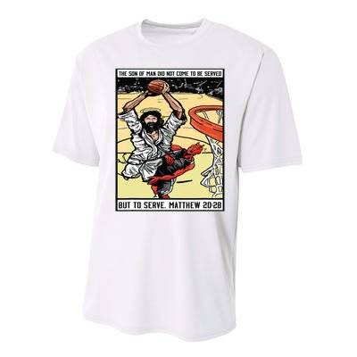 Funny Jesus Christian Playing Basketball Gift For Boy Performance Sprint T-Shirt