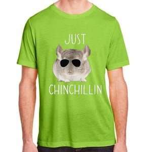 Funny Just Chinchillin Chinchilla Bro Relaxing Chillin Adult ChromaSoft Performance T-Shirt