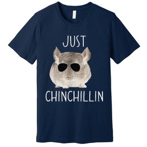 Funny Just Chinchillin Chinchilla Bro Relaxing Chillin Premium T-Shirt