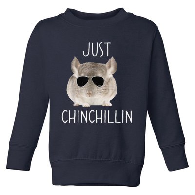 Funny Just Chinchillin Chinchilla Bro Relaxing Chillin Toddler Sweatshirt