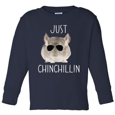 Funny Just Chinchillin Chinchilla Bro Relaxing Chillin Toddler Long Sleeve Shirt