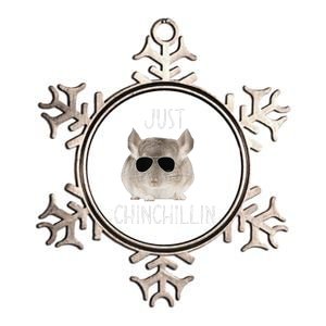 Funny Just Chinchillin Chinchilla Bro Relaxing Chillin Metallic Star Ornament