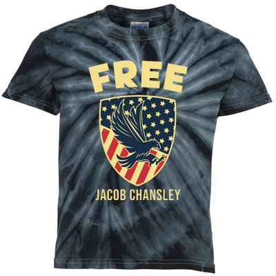 Free Jacob Chansley MAGA Conservative January 6 Kids Tie-Dye T-Shirt