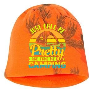 Funny Just call me pretty and take me camping outdoor nature Kati - Camo Knit Beanie