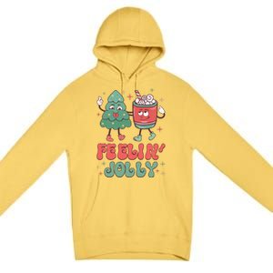 Feelin Jolly Christmas Graphic Premium Pullover Hoodie