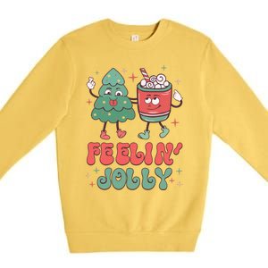 Feelin Jolly Christmas Graphic Premium Crewneck Sweatshirt