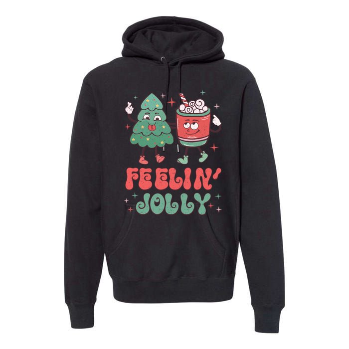 Feelin Jolly Christmas Graphic Premium Hoodie