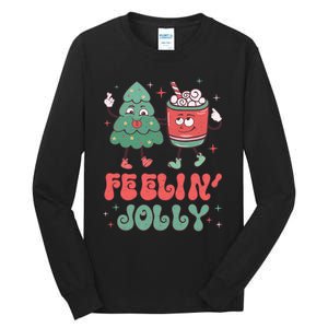 Feelin Jolly Christmas Graphic Tall Long Sleeve T-Shirt