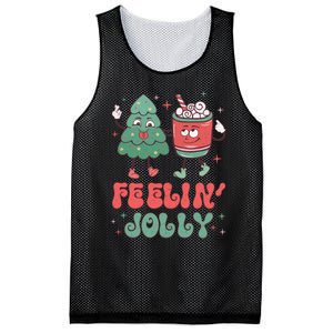 Feelin Jolly Christmas Graphic Mesh Reversible Basketball Jersey Tank