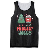 Feelin Jolly Christmas Graphic Mesh Reversible Basketball Jersey Tank