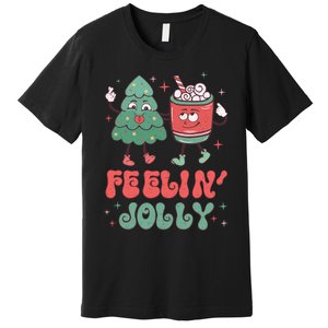 Feelin Jolly Christmas Graphic Premium T-Shirt