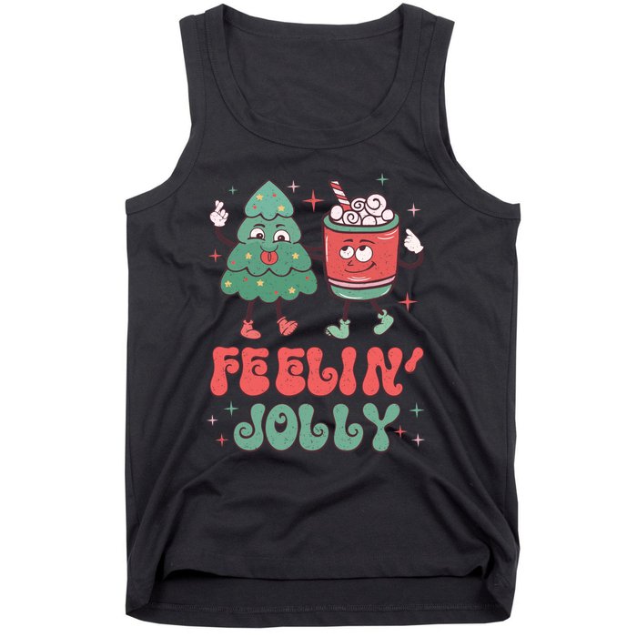 Feelin Jolly Christmas Graphic Tank Top