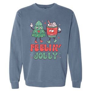 Feelin Jolly Christmas Graphic Garment-Dyed Sweatshirt