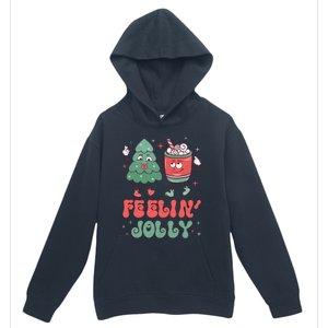 Feelin Jolly Christmas Graphic Urban Pullover Hoodie