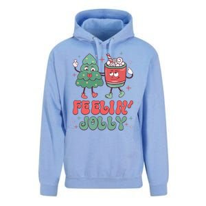 Feelin Jolly Christmas Graphic Unisex Surf Hoodie