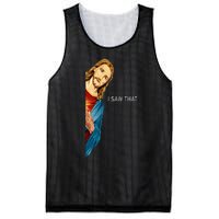 Funny Jesus Christian I Saw That Mesh Reversible Basketball Jersey Tank