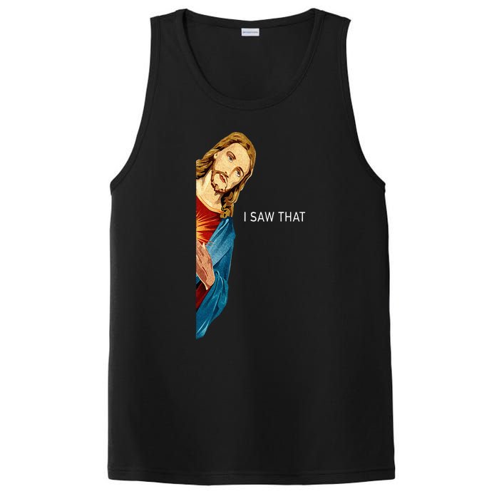 Funny Jesus Christian I Saw That PosiCharge Competitor Tank