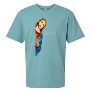 Funny Jesus Christian I Saw That Sueded Cloud Jersey T-Shirt