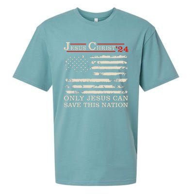 Funny Jesus Christ 24 Only Jesus Can Save This Nation Sueded Cloud Jersey T-Shirt