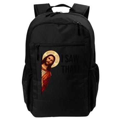 Funny Jesus Christ I Saw That Meme Religious Cool Retro God Backpack