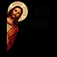 Funny Jesus Christ I Saw That Meme Religious Cool Retro God 16 in Basic Backpack