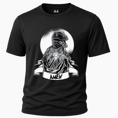 Funny Jesus Christ Parody Raptor Velociraptor Says Amen Performance Shirt