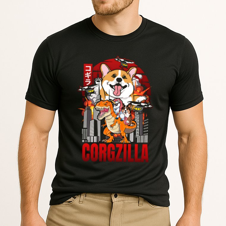 Funny Japanese Corgzilla Unicorn Funny Dog Corgi Lovers Great Gift Cooling Performance Crew T-Shirt
