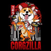 Funny Japanese Corgzilla Unicorn Funny Dog Corgi Lovers Great Gift Backpack