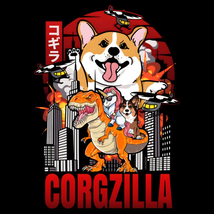 Funny Japanese Corgzilla Unicorn Funny Dog Corgi Lovers Great Gift Backpack