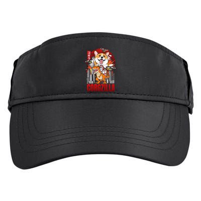 Funny Japanese Corgzilla Unicorn Funny Dog Corgi Lovers Great Gift Adult Drive Performance Visor