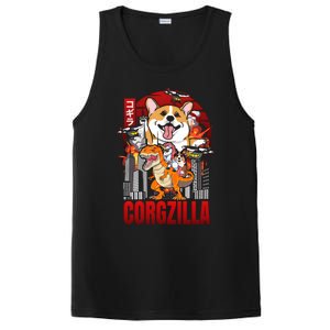 Funny Japanese Corgzilla Unicorn Funny Dog Corgi Lovers Great Gift PosiCharge Competitor Tank