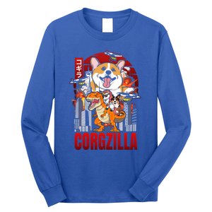 Funny Japanese Corgzilla Unicorn Funny Dog Corgi Lovers Great Gift Long Sleeve Shirt