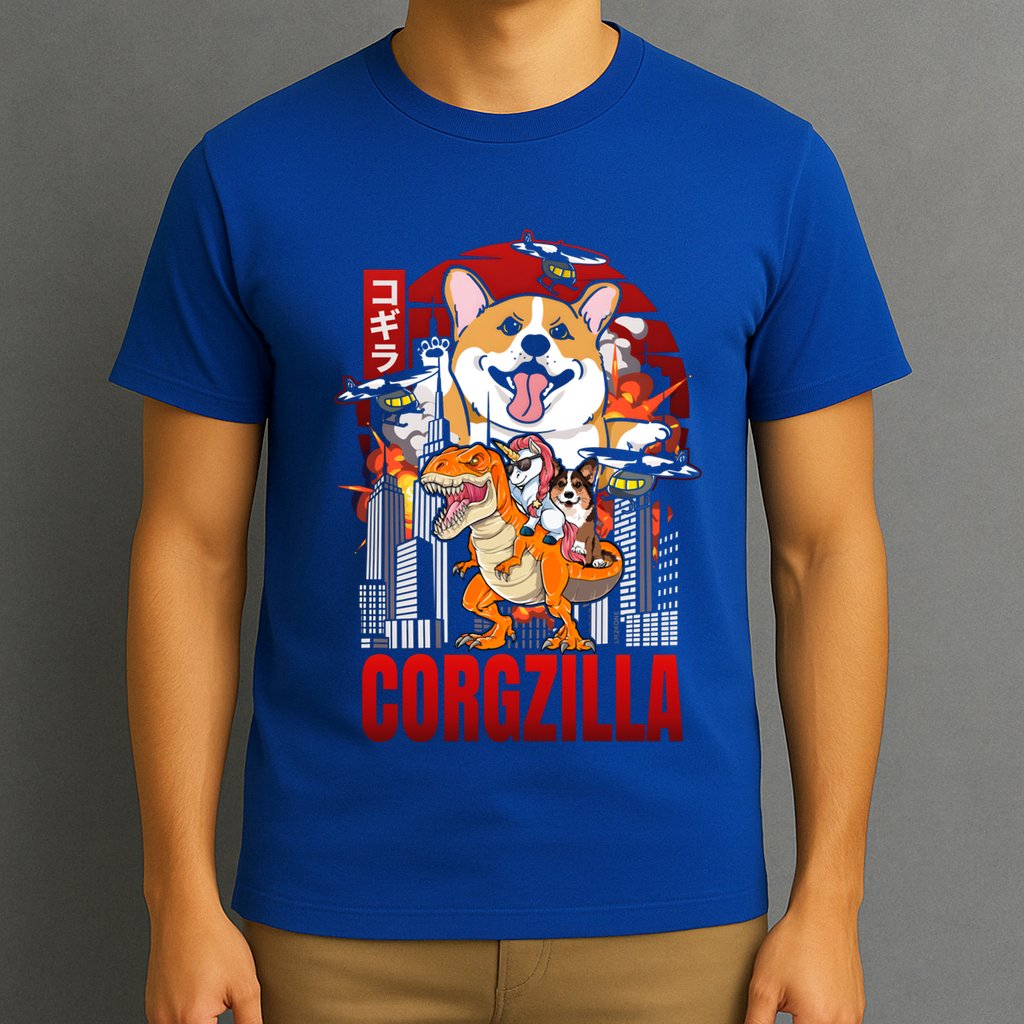 Funny Japanese Corgzilla Unicorn Funny Dog Corgi Lovers Great Gift T-Shirt