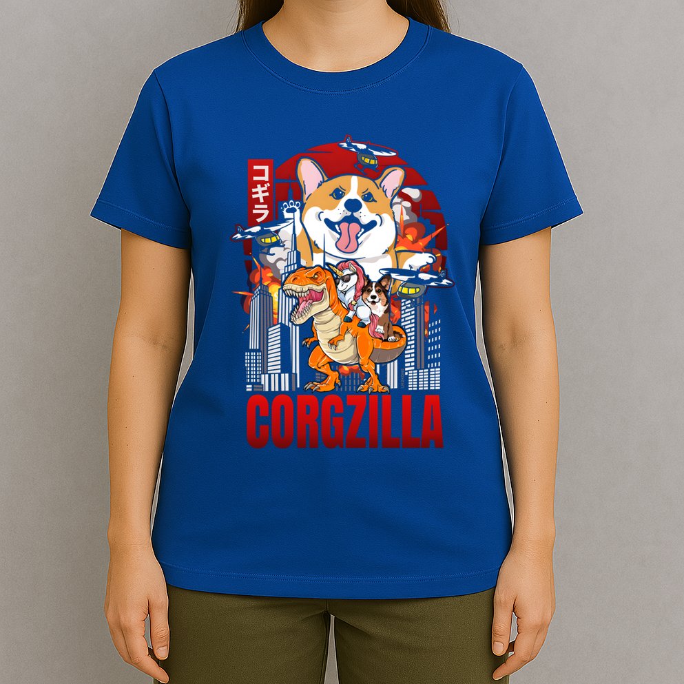 Funny Japanese Corgzilla Unicorn Funny Dog Corgi Lovers Great Gift T-Shirt