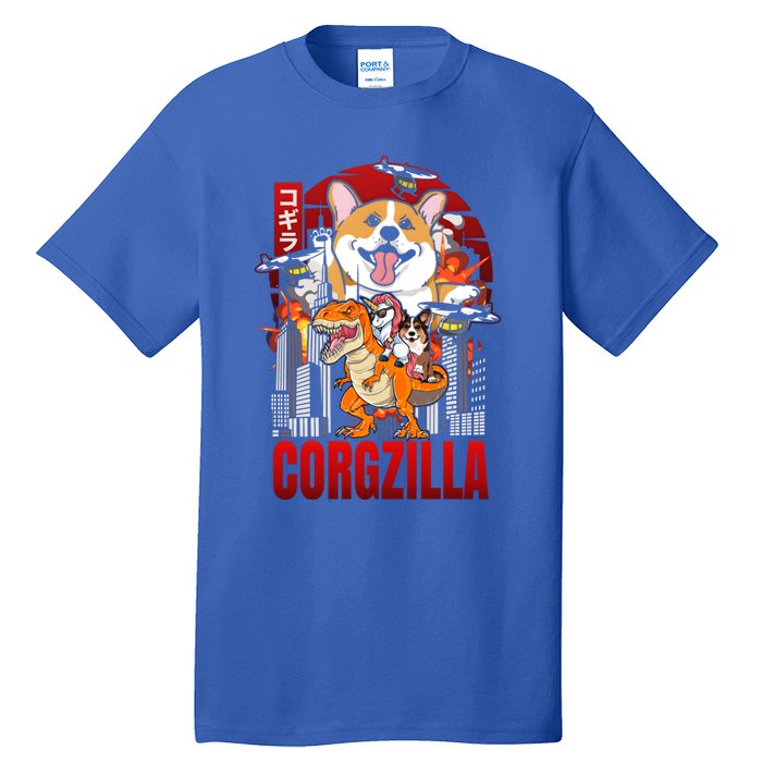 Funny Japanese Corgzilla Unicorn Funny Dog Corgi Lovers Great Gift Tall T-Shirt