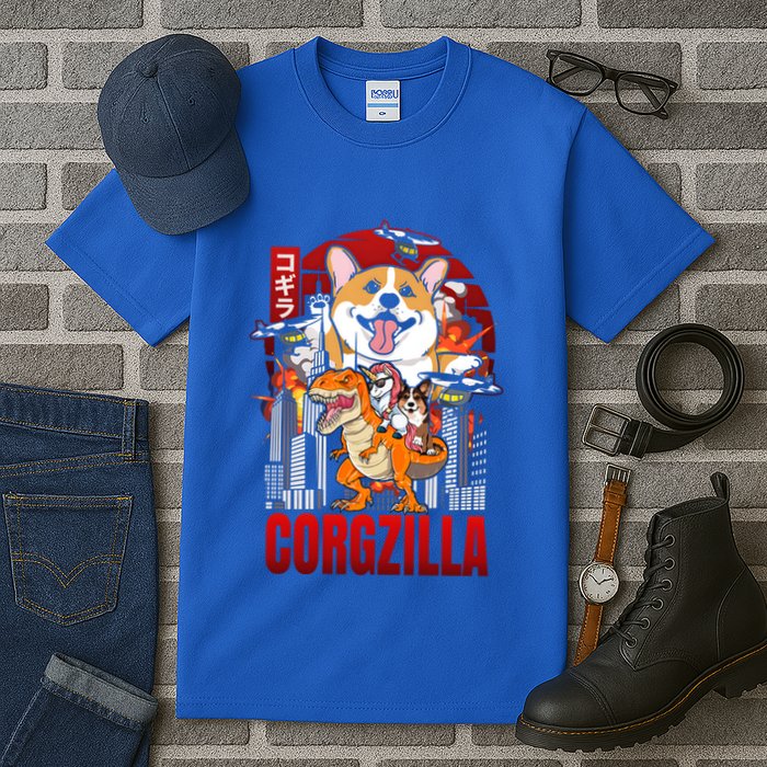 Funny Japanese Corgzilla Unicorn Funny Dog Corgi Lovers Great Gift Tall T-Shirt
