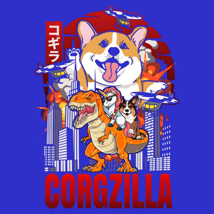 Funny Japanese Corgzilla Unicorn Funny Dog Corgi Lovers Great Gift Tall T-Shirt
